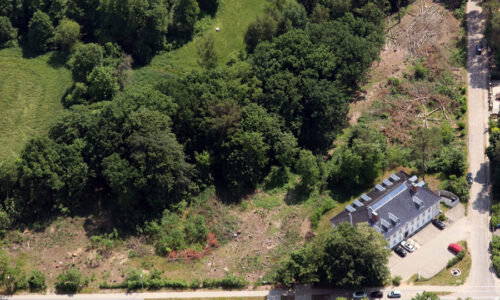 Das Investoren-Areal Potsdamer Allee/Parkallee in Stahnsdorf nach den Fällungen 2021, Foto: Gemeinde Stahnsdorf