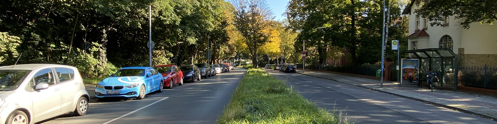 Lichterfelder Allee im Bereich des Diakonissenhauses, 2021